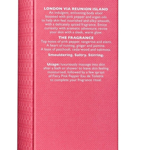 Molton Brown London Fiery Pink Pepper Luxurious Pampering Body Moisturising Oil - Picture 3 of 4